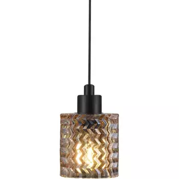 Подвесной светильник Nordlux «Hollywood», 1 лампочка, лампа E27 | без лампочки, подвесной светильник, подвесной светильник, цвет bernsteinfarben/schwarz