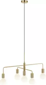 Подвесной светильник Nordlux "Мрак", лампа E27 | без лампочек, современная интерпретация классической люстры, поворотные кронштейны 4,30 см, Высота: 36,00 см., цвет messingfarben