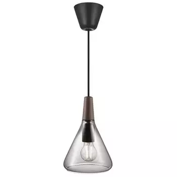 Подвесной светильник Nordlux Nori чёрно-прозрачный E27 180мм, серый