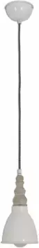 Подвесной светильник nve "Delhi", 1 лампочка, лампа E27 | без лампочки, подвесной светильник, подвесной светильник, винтаж, 1xE27 макс.40Вт 19 см, Высота: 13 см, цвет elfenbeinfarben