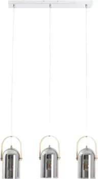 Подвесной светильник Nve Vidrio, 3 лампочки E27, цвет chromfarben/silberfarben/natur