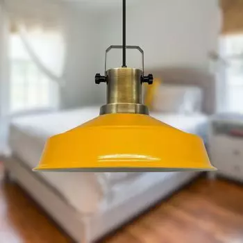 Подвесной светильник обеденный стол Аслетл лампа для гостиной 41 см - желтый Bamyum