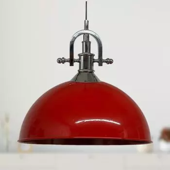 Подвесной светильник обеденный стол индустриальный металлический большой диаметр 30 см, подвесной светильник промышленный светильник винтажный подвесной светильник, потолочный светильник, подвесной светильник - красный Bamyum