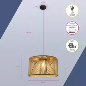 Подвесной светильник Paco Home, черный