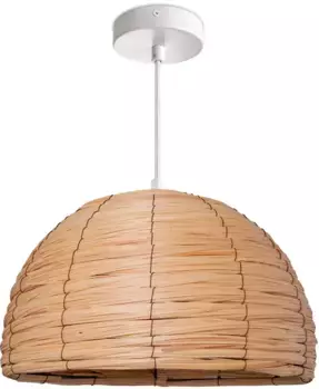 Подвесной светильник Paco Home "Gogo", 1 лампочка, лампа E27 | без лампочки, потолочный светильник LED для гостиной и спальни, трава, декоративный E27 36 см, Высота: 25,5 см, белый