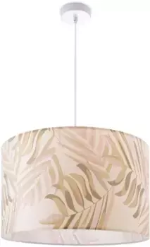 Подвесной светильник Paco Home "Kuba 126", 1 лампочка, лампа E27 | без лампочки, абажур, обеденный стол, подвесной светильник для гостиной, детской комнаты, пальма 45,5 см, Высота: 27 см, белый