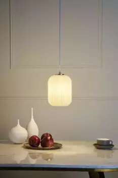 Подвесной светильник Pauleen "Noble Purity", 1 лампочка, лампа E27 | без лампочки, Е27 15,2 см, Высота: 22,0 см, белый