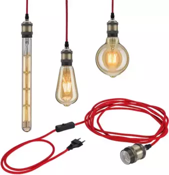 Подвесной светильник Paulmann "Эльдар", 1 лампочка, лампа E27 | без лампочки, Е27 4 см, красный