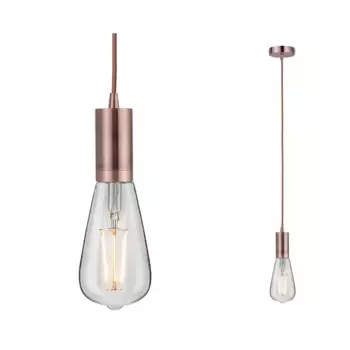 Подвесной светильник Paulmann "Neordic Haldis max. 1x60W медь 230В металл", 1 лампочка, лампа E27 | без лампочки, Е27 10,0 см, цвет kupfer