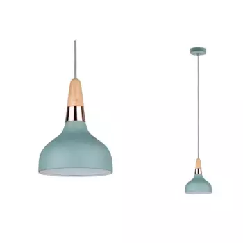 Подвесной светильник Paulmann "Neordic Juna 160 мм, макс. 1x20 Вт, нежно-зеленый, 230 В", 1 лампочка, лампа E14 | без лампочки, Е14 16,0 см, светло-зеленый/медный
