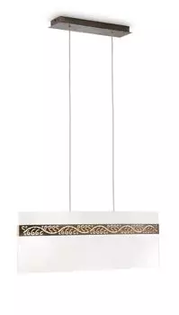 Подвесной светильник Philips для загородного дома коричневый патинированный 3 лампочки ширина стекла 63,5см