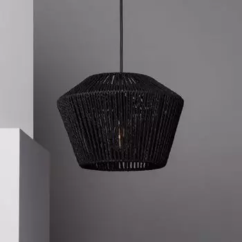 Подвесной светильник Плетеная бумага Lebil Black LEDKIA, черный
