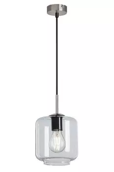 Подвесной светильник подвесной светильник 120см стекло матово-никель-прозрачное 1xE27 40Вт Briloner Leuchten