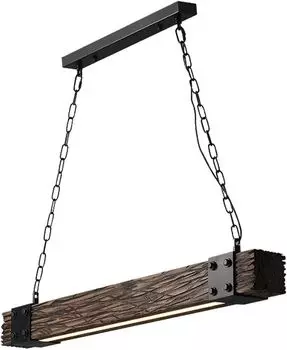 Подвесной светильник, подвесной светильник, деревенский дом, бар, светодиодный светильник, потолочный светильник из натурального дуба для столовой, кухни, гостиной GreatDEshop2021, коричневый