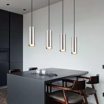 Подвесной светильник, прямоугольный, 4 подвеса, матовый никель, В 150 см. etc-shop, серебро