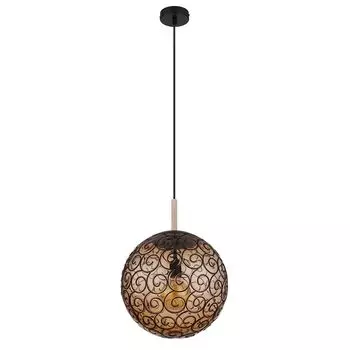 Подвесной светильник, янтарный шар, H 120 см. etc-shop, желтый