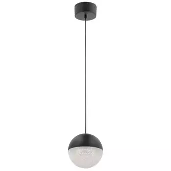 Подвесной светильник QUINTIESSE Moonlit LED 20,9Вт 3000K алюминий матовый черный, акрил с цирконием Высота: 27,3см-180см 20см регулируется по высоте Elstead Lighting