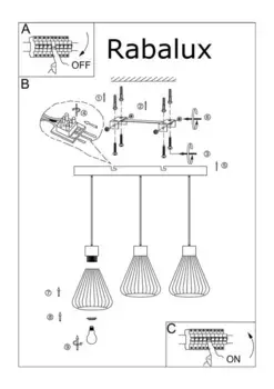 Подвесной светильник Rabalux