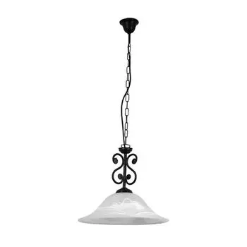 Подвесной светильник Rabalux Dorothea 1x E27 матовый черный, белый алебастр
