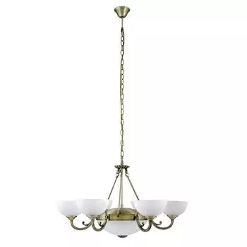 Подвесной светильник Rabalux Marlene 8x E14, E27 бронза, белый алебастр