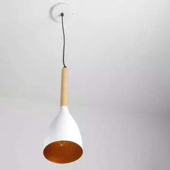 Подвесной светильник ретро "Муза" белое золото дерево металл подвесной светильник гостиная обеденный стол Licht-Erlebnisse