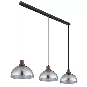 Подвесной светильник RGB, дерево, регулируемый по высоте, дымчатый, H 120см etc-shop, черный