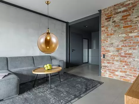 Подвесной светильник с 1 пламенем, абажур 30см, дымчатое стекло - для настольных ламп над обеденным столом. Reality Leuchten