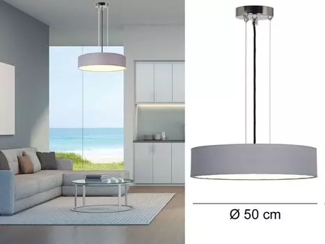 Подвесной светильник с тканевым абажуром серый 50 - подвесной светильник подвесной светильник над обеденным столом Smartwares