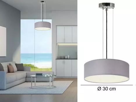 Подвесной светильник с тканевым абажуром серый 30 - подвесной светильник подвесной светильник над обеденным столом Smartwares
