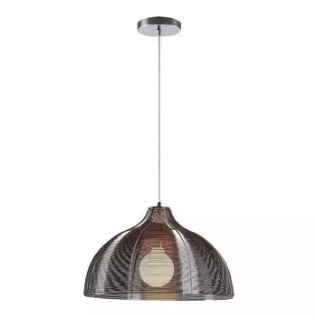 Подвесной светильник серебристого цвета 40 см, металлический подвесной светильник E27 для гостиной, столовой, обеденного стола Licht-Erlebnisse