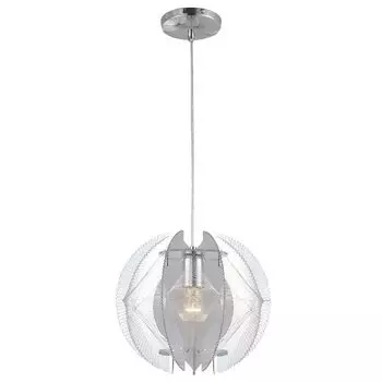 Подвесной светильник, шелк, хромированный, D 32 см. Globo Lighting