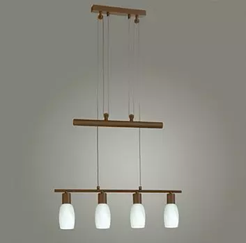 Подвесной светильник Sina с 4 лампочками. Встречный светильник В 100 - 180 см, Ш 60 см, 2U E14-7 Ш: 4 лампочки; Dapo Leuchten