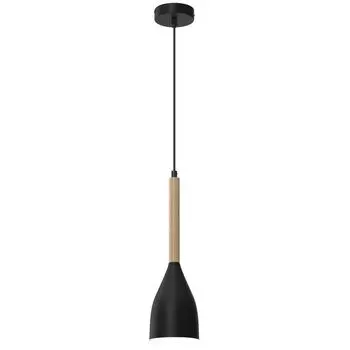 Подвесной светильник скандинавский черный E27 11 см, регулируемый по высоте, подвесной светильник для столовой и кухни Licht-Erlebnisse