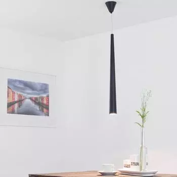 Подвесной светильник современный "Квебек" черный металлический 3-ламповый подвесной светильник для гостиной, столовой, обеденного стола Licht-Erlebnisse