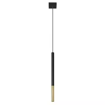 Подвесной светильник, сталь, черно-золотой, H 110 см etc-shop, черный