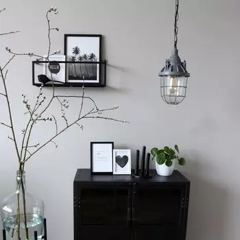 Подвесной светильник Steinhauer Ebbe 1-лампочка сталь/прозрачный 17x17см, серый