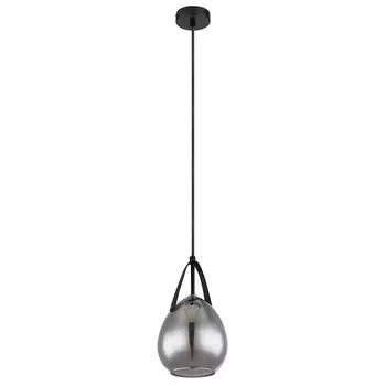 Подвесной светильник, стеклянный абажур, металл, черный дым, H 120 см Globo Lighting