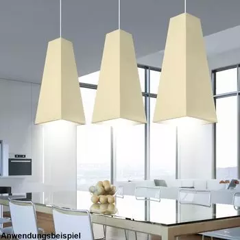 Подвесной светильник, ткань, кремовый, L 20 см, ПИРАМИДА Spot Light, бежевый