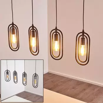 Подвесной светильник »Todero» из металла серебристого цвета. hofstein