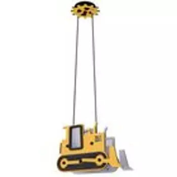 Подвесной светильник, толкатель-гусеница, желто-черный, H 120см, ИНСТРУМЕНТЫ etc-shop, желтый