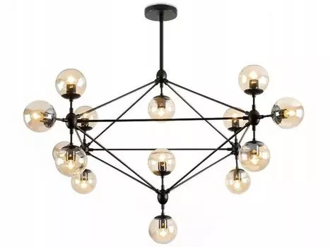 Подвесной светильник Toollight App265-15C Металл Промышленный Черный 15 Источник света E27 93X93X110Cm Toolight