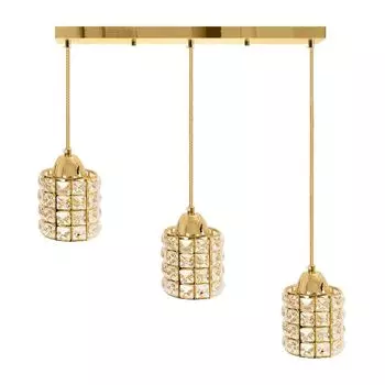 Подвесной светильник Toollight App725-3Cp Crystal Gold, 3 источника света E27 9,5X50X90Cm Toolight, золото