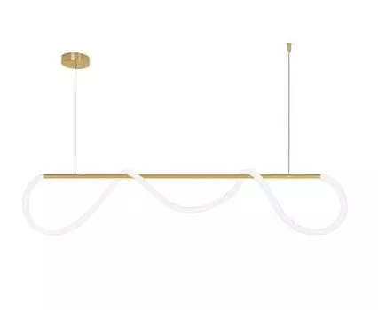 Подвесной светильник Toollight App854-Cp, длинный золотой светодиод, 1 источник света, 60 Вт, 120x26 см, регулируемый Toolight