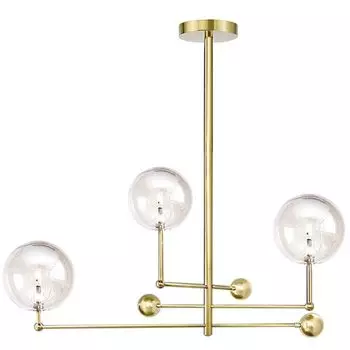 Подвесной светильник Toollight App918-3Cp, золотые металлические стеклянные шарики G4, 3-точечный светильник Toolight, золото