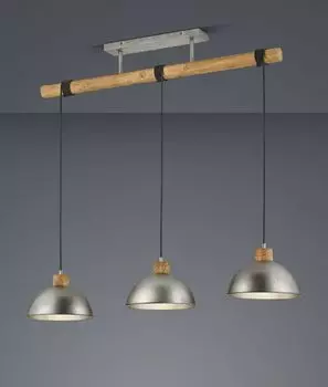 Подвесной светильник Trio Leuchten Delhi, старинный никель, серебро
