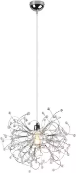 Подвесной светильник TRIO Leuchten "Gloria" на 1 лампочку 52,0 см, Высота: 150,0 см., цвет chrom