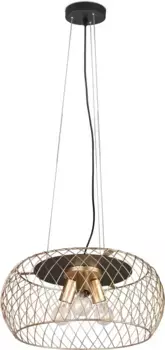 Подвесной светильник TRIO Leuchten "Тамильский" на 3 лампочки, цвет messing matt