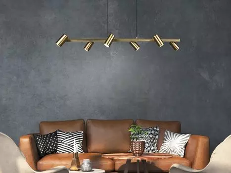 Подвесной светильник Трио MARLEY 6 пламени старая латунь TRIO