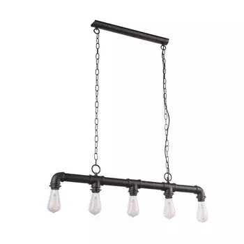 Подвесной светильник, трубчатый дизайн, черный, золотой, L 91,5 см, BAYUDA etc-shop