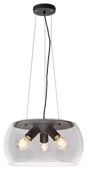 Подвесной светильник URSULA, 3 лампы, металл, черный E27, 3x MAX 40 Вт, В: 120 см, 40 см, с регулируемой яркостью Rabalux